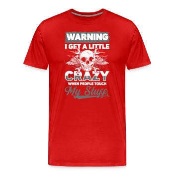 Do not touch - Men's Premium Organic T-Shirt - red - Front - Damien (186cm)