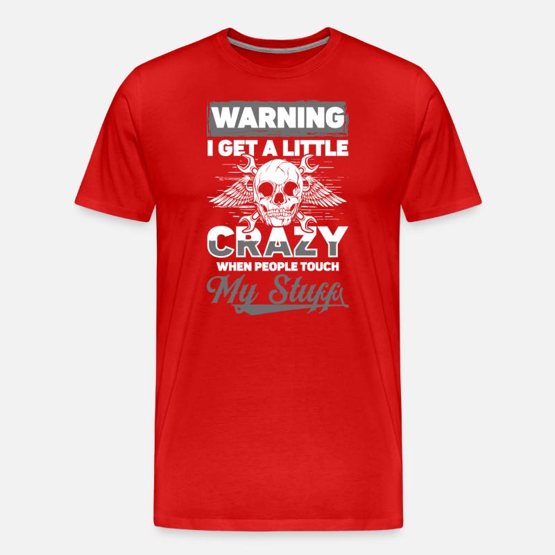 Nicht Anfassen - Männer Premium Bio T-Shirt - Rot