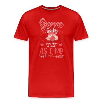 Zwerg Figur - Männer Premium Bio T-Shirt - Rot - Vorne - Damien (186cm)