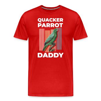 Macaw, Birds, Beak, Cockatoo - Men's Premium Organic T-Shirt - red - Front - Damien (186cm)