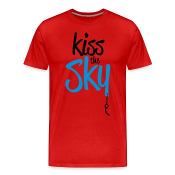 Kiss the Sky - T-shirt bio Premium Homme - rouge - Devant - Damien (186cm)