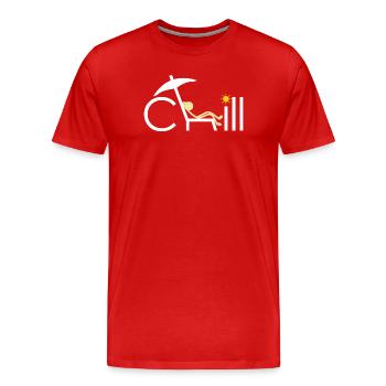 Chill - Männer Premium Bio T-Shirt - Rot - Vorne - Damien (186cm)