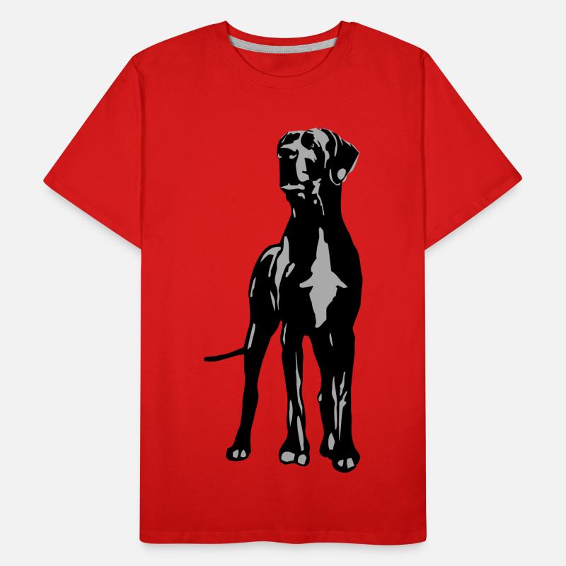Dino Great Dane 2 couleur T-shirt bio Premium Homme