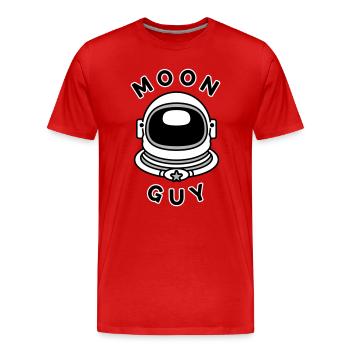 Moon Guy 2 (couleur changeante) - T-shirt bio Premium Homme - rouge - Devant - Damien (186cm)