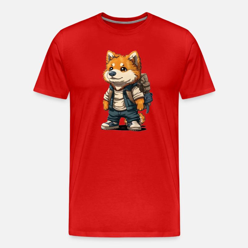 Fuchs design - Männer Premium Bio T-Shirt - Rot