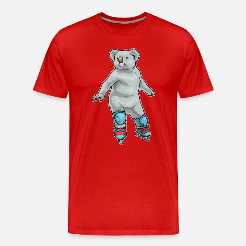 Koala Inline skating Inline skates - Männer Premium Bio T-Shirt - Rot