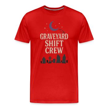 Cadavre Science Humour noir Mort Positif - T-shirt bio Premium Homme - rouge - Devant - Damien (186cm)