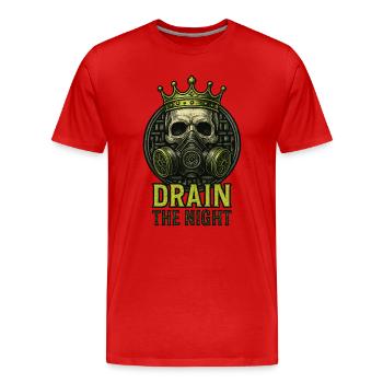 Underground - Roi Squelette - Drain the night - T-shirt bio Premium Homme - rouge - Devant - Damien (186cm)
