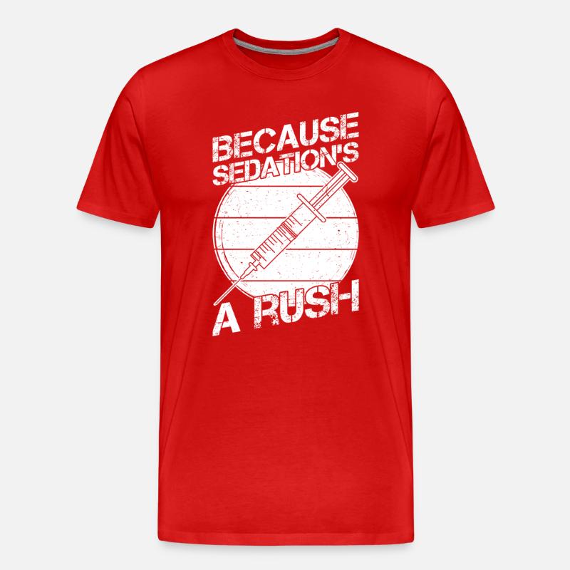 Anesthesiologist Sedation´s Rush Anesthesia - Männer Premium Bio T-Shirt - Rot