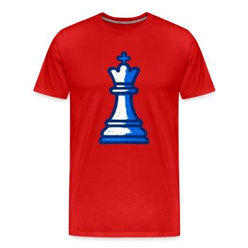 King of Chess Style Graffiti Blue Strategie - Männer Premium Bio T-Shirt - Rot - Vorne - Damien (186cm)