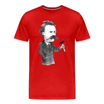 Nietzsche - T-shirt bio Premium Homme - rouge - Devant - Damien (186cm)