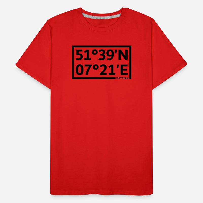 Dates coordinates Men's Premium Organic T-Shirt