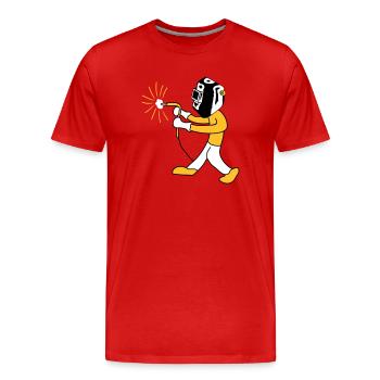 Welder - T-shirt bio Premium Homme - rouge - Devant - Damien (186cm)