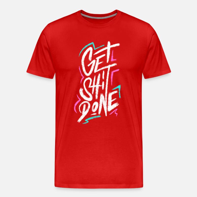 Faites de la merde - T-shirt bio Premium Homme - rouge
