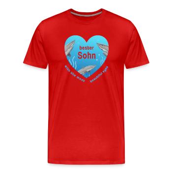 best son - Men's Premium Organic T-Shirt - red - Front - Damien (186cm)