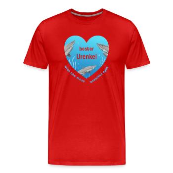 meilleur arrière-petit-fils - T-shirt bio Premium Homme - rouge - Devant - Damien (186cm)