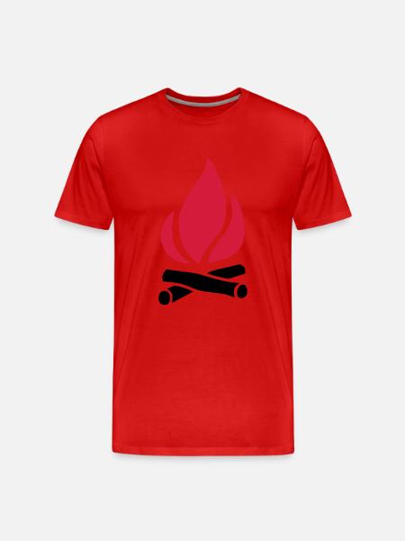 Campfire - Men's Premium Organic T-Shirt - red