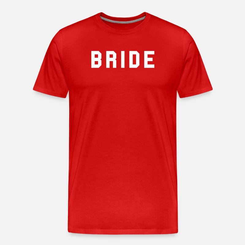 BRIDE College Design Weiß - Männer Premium Bio T-Shirt - Rot