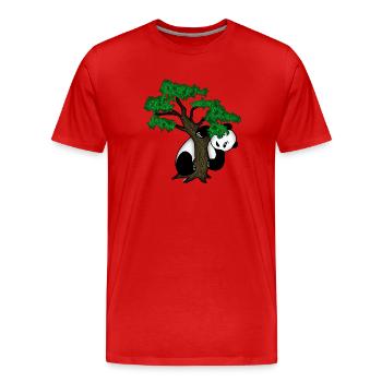 Panda Dollartree Clipart - Männer Premium Bio T-Shirt - Rot - Vorne - Damien (186cm)