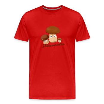 pilzsammler,steinpilze,pilze,sammler - Männer Premium Bio T-Shirt - Rot - Vorne - Damien (186cm)