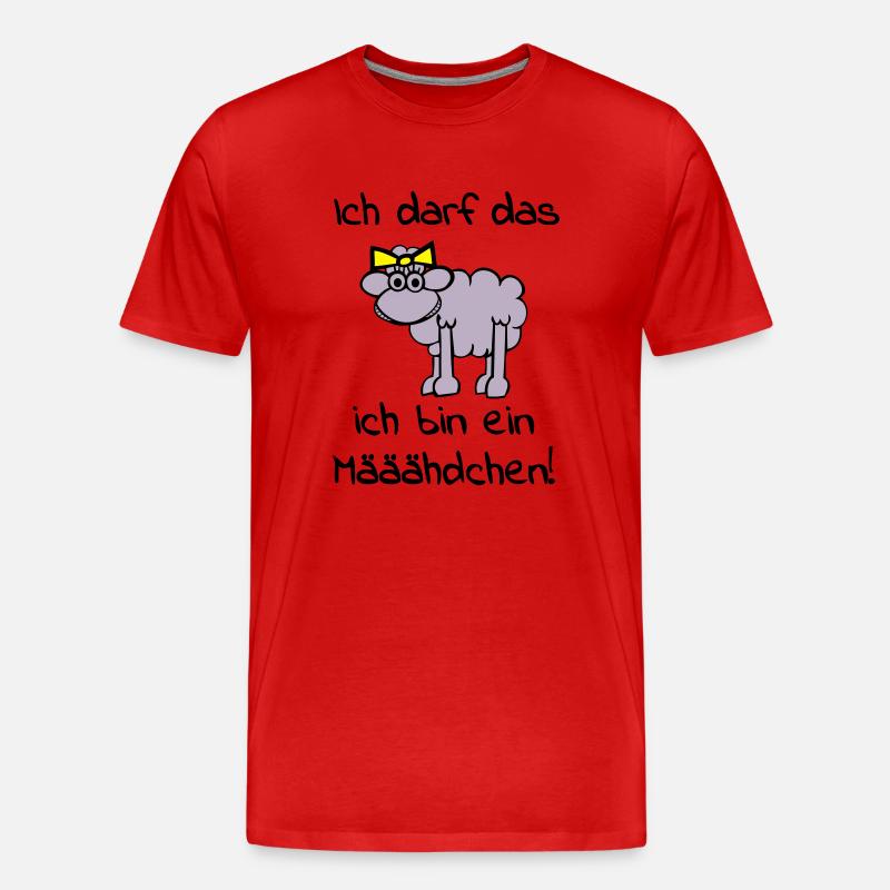 maeaeaehdchen_darf_das_3f - Männer Premium Bio T-Shirt - Rot