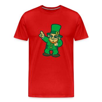 irland st patrick leprechaun irish comics fun - Men's Premium Organic T-Shirt - red - Front - Damien (186cm)