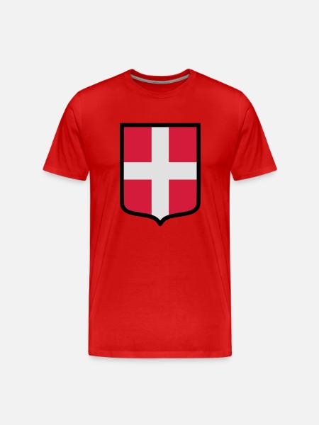 Blason Savoie (K) - T-shirt bio Premium Homme - rouge