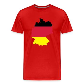 Deutschland - Men's Premium Organic T-Shirt - red - Front - Damien (186cm)