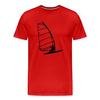 Windsurfing 1 - Men's Premium Organic T-Shirt - red - Front - Damien (186cm)