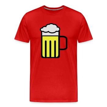 beer - Männer Premium Bio T-Shirt - Rot - Vorne - Damien (186cm)
