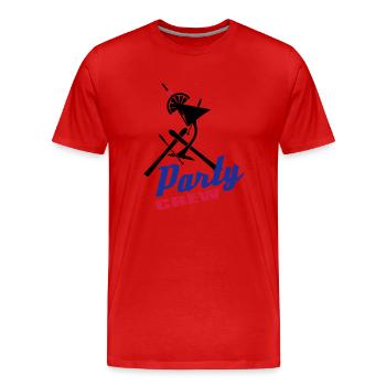 apres_ski_party_crew_3c - Männer Premium Bio T-Shirt - Rot - Vorne - Damien (186cm)
