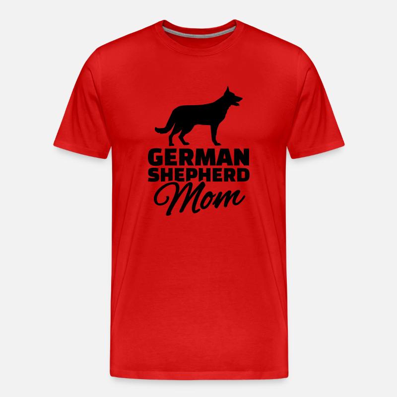 Schäferhund - Männer Premium Bio T-Shirt - Rot