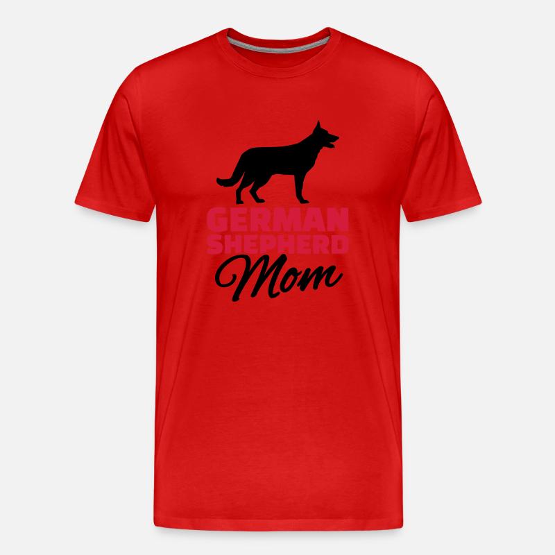 Schäferhund - Männer Premium Bio T-Shirt - Rot
