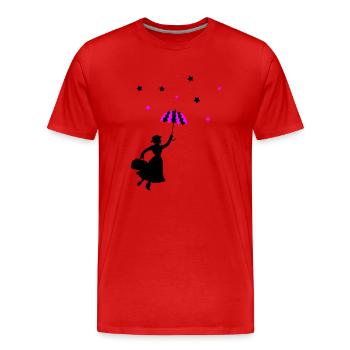 Mrs. Umbrella - Men's Premium Organic T-Shirt - red - Front - Damien (186cm)