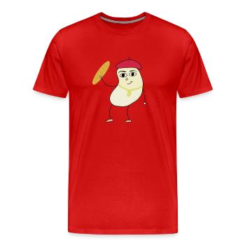 le$bean - Männer Premium Bio T-Shirt - Rot - Vorne - Damien (186cm)