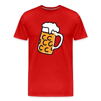 beer hump - Men's Premium Organic T-Shirt - red - Front - Damien (186cm)