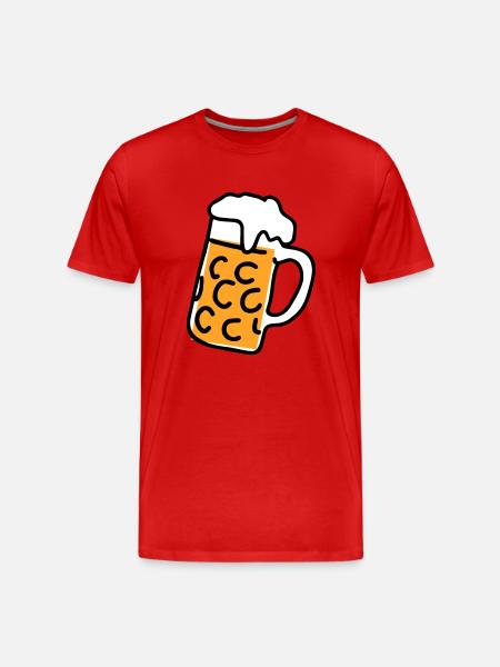 beer hump - Men's Premium Organic T-Shirt - red
