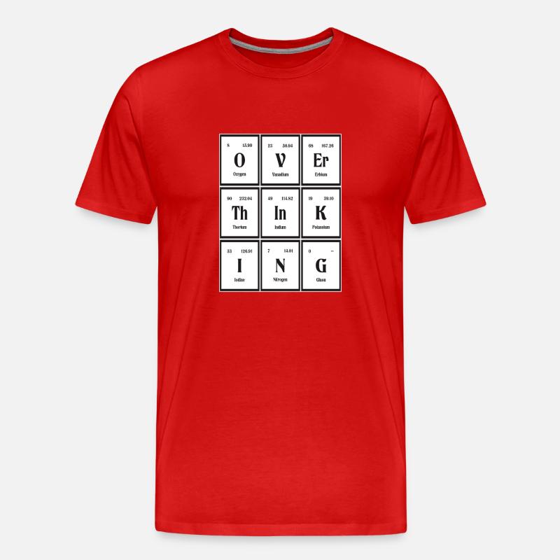 Überdenken | Periodensystem der Elemente - Männer Premium Bio T-Shirt - Rot