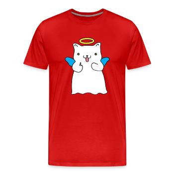 Ange espiègle - T-shirt bio Premium Homme - rouge - Devant - Damien (186cm)