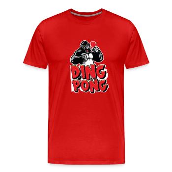 Ding pong - T-shirt bio Premium Homme - rouge - Devant - Damien (186cm)