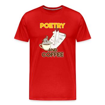 Poète Poésie Poète Poésie I Don - T-shirt bio Premium Homme - rouge - Devant - Damien (186cm)