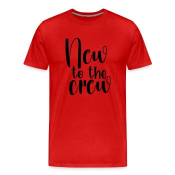 New to the Crew - Men's Premium Organic T-Shirt - red - Front - Damien (186cm)
