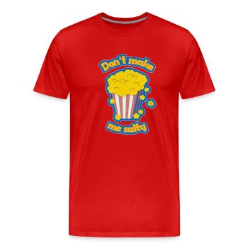 Popcorn - sucré - ne me sale pas - T-shirt bio Premium Homme - rouge - Devant - Damien (186cm)