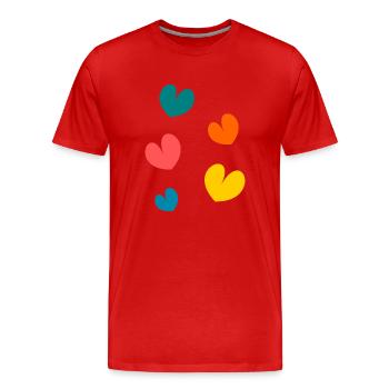 SAINT VALENTINE. bachelorette party. I LOVE YOU. I LOVE YOU. LOVE - Men's Premium Organic T-Shirt - red - Front - Damien (186cm)