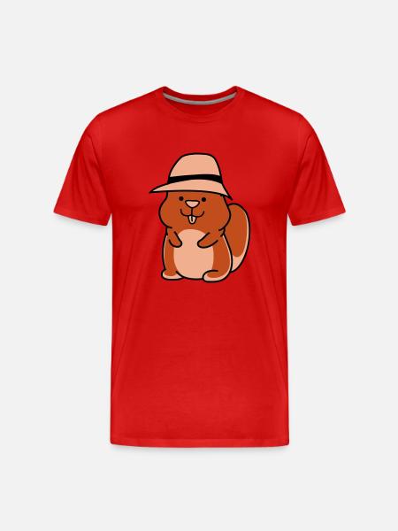Hamster drôle - T-shirt bio Premium Homme - rouge