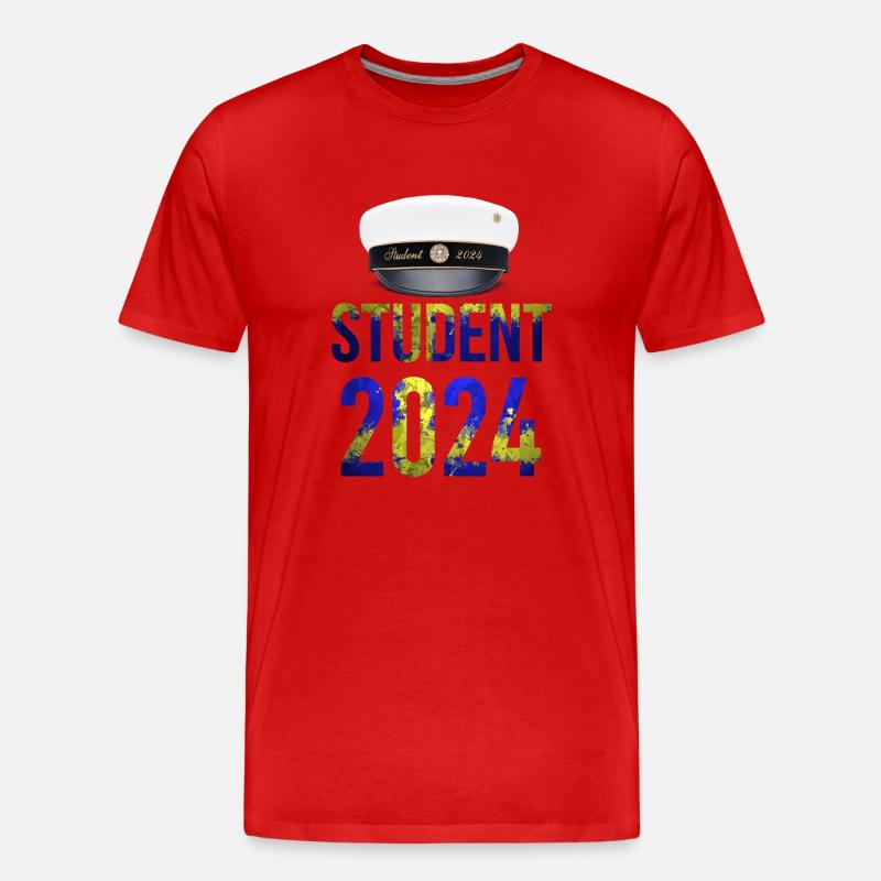 Abschlussfeier 2024 Abiturfeier - Männer Premium Bio T-Shirt - Rot