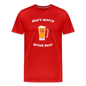 Bier Flsche Krug Saufen Junggesellenabschied 9 - Männer Premium Bio T-Shirt - Rot - Vorne - Damien (186cm)