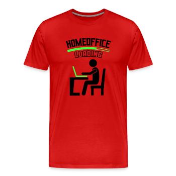Travail Bureau Bureau à domicile Chargement - T-shirt bio Premium Homme - rouge - Devant - Damien (186cm)