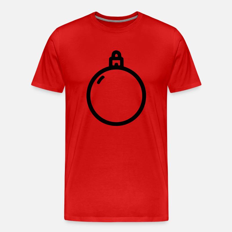 Weihnachtskugel - Männer Premium Bio T-Shirt - Rot