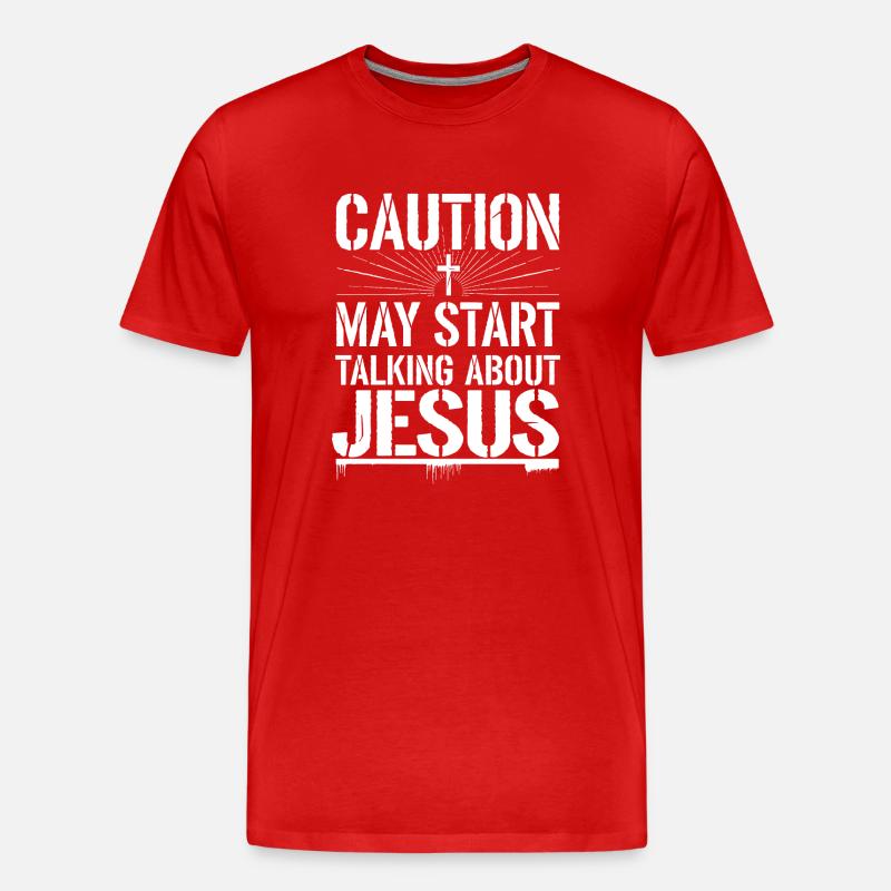 Ein starkes Glaubensstatement - Männer Premium Bio T-Shirt - Rot